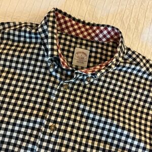 Brooks Brothers Gingham Checkered Button Down Shirt Long Sleeve, L